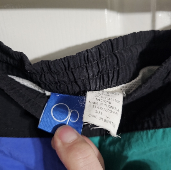 Vintage Ocean Pacific Swim Trunks L Colorblock 90s Shorts Mesh 6” Inseam - Picture 4 of 7